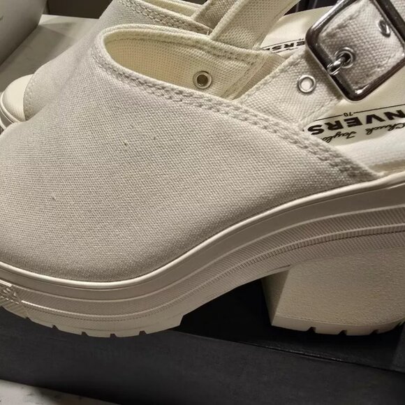 Chuck 70 De Luxe Heel Sandal Platform 2025 WHITE Women's Size 7 A13796C NEW - Picture 2 of 16